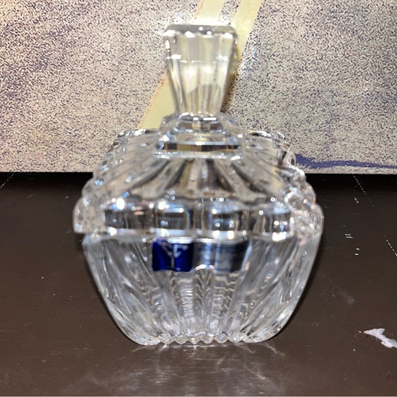 Vintage Sugar Condiment Bowl Lid Chrystal clear industry made in Poland 24% lead - Picture 4 of 7